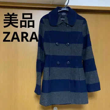 새상품급 ZARA A라인 코트 스트라이프 자라