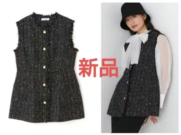 새상품 내추럴 뷰티 베이직 트위드 지레 베스트