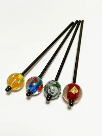 칸자시야 wargo 잠자리 구슬 비녀 4개 세트