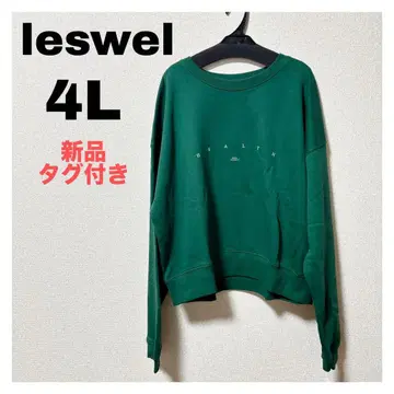 [ 새상품 ] leswel 그린 4L 맨투맨 택 포함