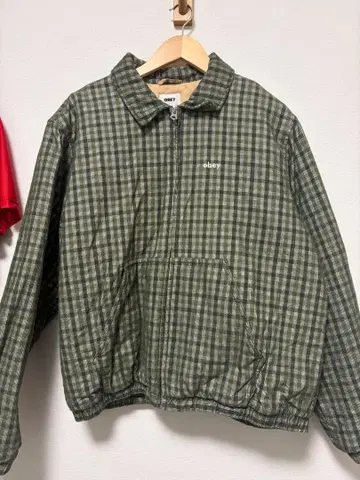 Obey 그린 체크 자켓