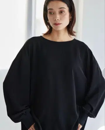 반야드스톰 블랙 벌룬 슬리브 긴팔 셔츠