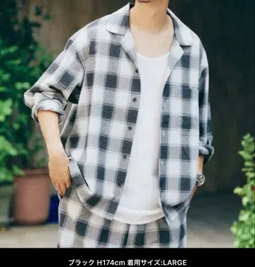 FIVE BROTHER / 파이브 브라더 별주 옴브레 체크 셔츠 L