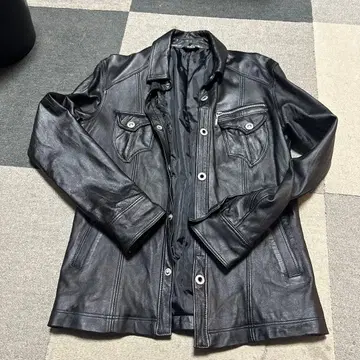 A.S.M 블랙 가죽 자켓