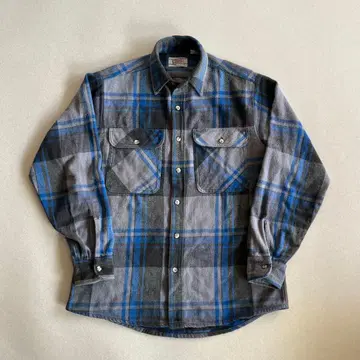 90s USA제 Private Property 뱀 플란넬 그레이 x 블루