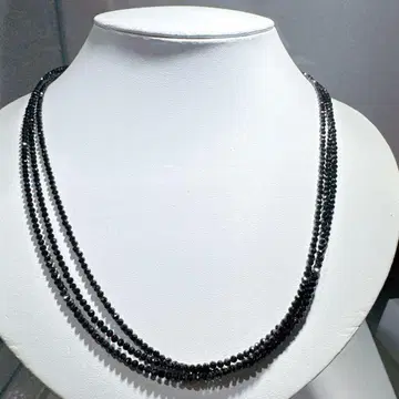 블랙 스피넬 3연 목걸이 NO25-2388