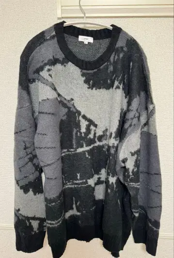 모헤어라이크 그래픽 자카드 니트 풀오버 CTHY XL