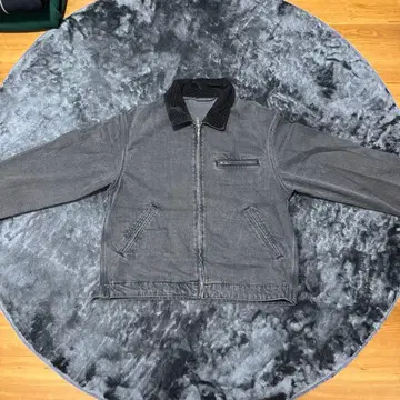 그레이 데님 자켓 코듀로이 옷깃