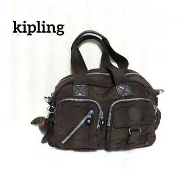 키플링 보스턴 백 사첼 카고 포켓 고릴라 참 다크 브라운