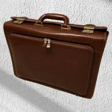 미사용 천연 가죽 더치 백 가죽 비즈니스 백 브라운 레트로