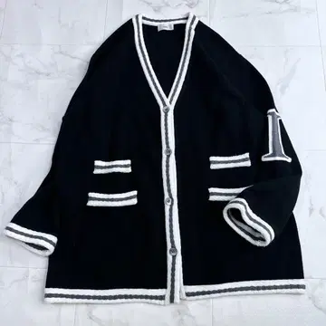 IENA 이에나 가디건 캐시미어 혼방 긴팔 블랙 컬러 롱 기장