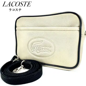 고품질 라코스테 숄더백 카메라백 빅 로고 크로스바디 화이트 계열