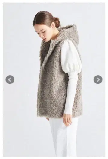 yori 푸들 후드 베스트 그레이