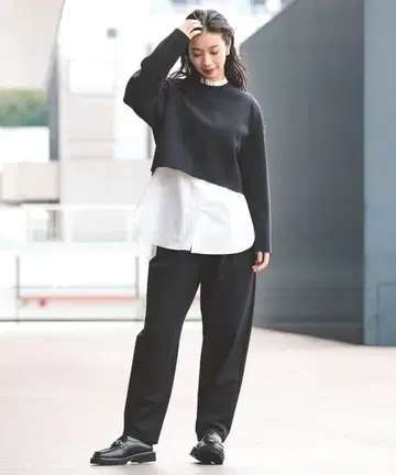 백 피치 커브 팬츠 블랙 38