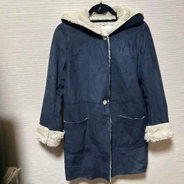 niko and - 후드 부착 매우 부드러운 보아 코트 네이비