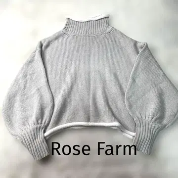 Rose Farm 그레이 하이넥 스웨터