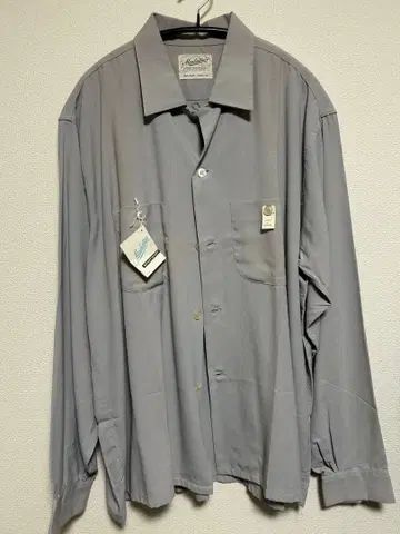 50s 맨해튼 레이온 셔츠 카스리 데드스탁