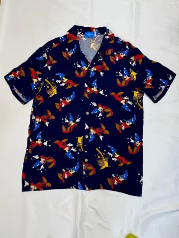 [ 구제 의류 ] 도쿄 디즈니 리조트 소서러 미키 셔츠 L 사이즈