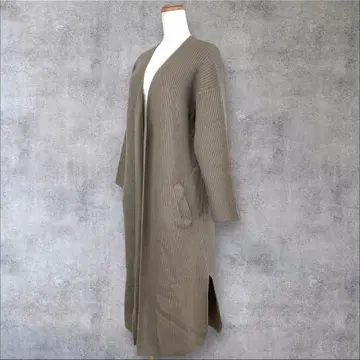 새상품급 슬로브 이에나 환절기 니트 롱 코트 BE