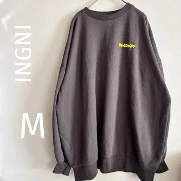 INGNI 로고 맨투맨 트레이닝복 M 사이즈 HEADWAY 프린트