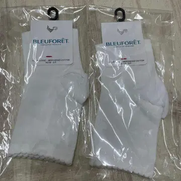 BLEUFORET 화이트 양말 2족 세트