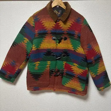 90s cal craft usa제 네이티브 무늬 더플 코트 M 사이즈