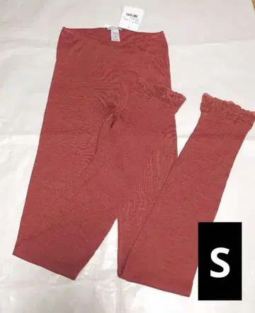 택 포함 새상품 고급 울 실크 레깅스 하의 S