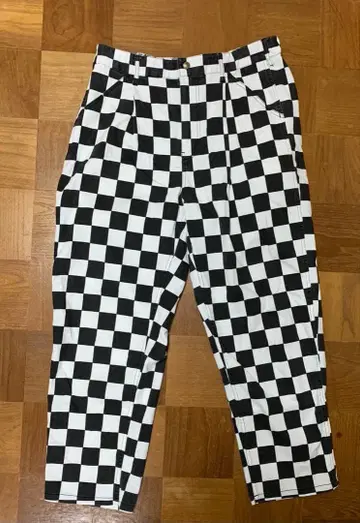 벤 데이비스 체크 무늬 깃발 팬츠