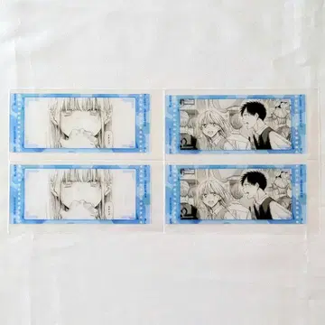 푸른상자 사슴노 치나츠 이노마타 타이키 클리어 책갈피 2세트