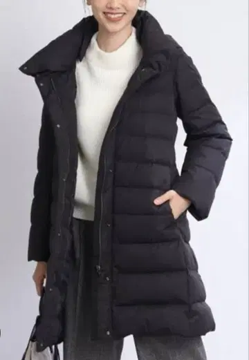 미사용품 [ Reflect/리플렉트 ] 스탠드 카라 후디드 롱 다운 코트