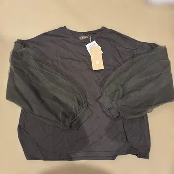 BAb 차콜 그레이 긴팔 M 튤소매 새상품