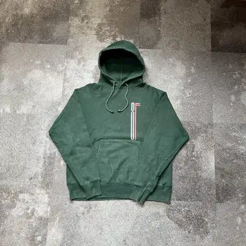 Champion 리버스 위브 기업 로고 L 백 프린트 그린 US 기획