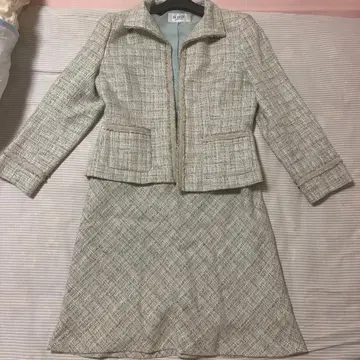 자유구 트위드 스커트 수트 38