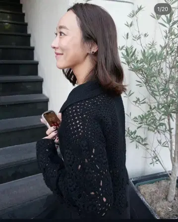 미사용 새상품 로지몬스터 flower crochet hand knit