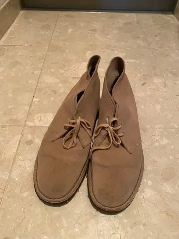 클락스 베이지 남성용 가죽 부츠