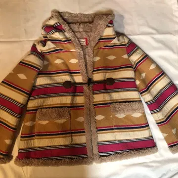 Rodeo Crowns 스트라이프 플리스 더플 코트