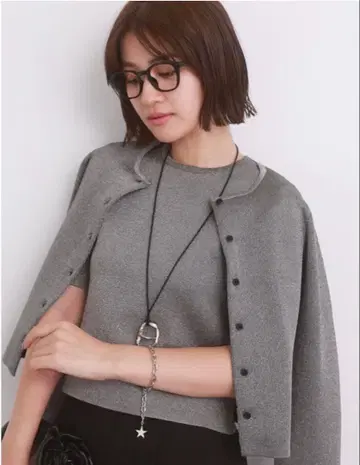 SALOON 나카세코 유키나 콜라보 라메 니트 앙상블