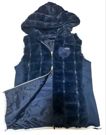 새상품급 캘러웨이 후드 부착 퍼 베스트 골프웨어 S