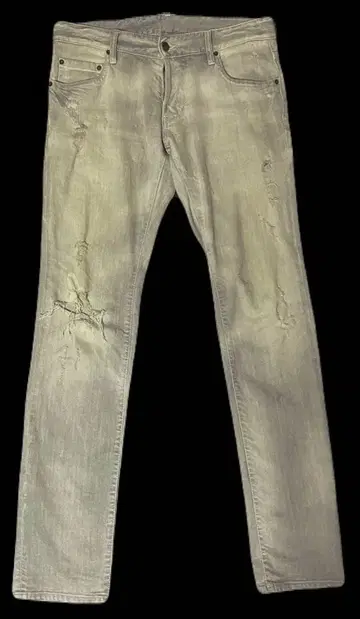 DSQUARED2/디스퀘어드 데미지 데님 스키니 그레이 46