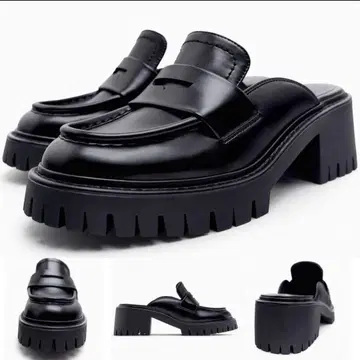 ZARA 트랙 밑창 뮬 로퍼 사이즈 37