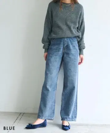 베이스먼트 온라인 스트레이트 배기 데님