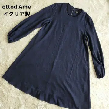 ottod'Ame 오트담 네이비 비즈 장식 원피스 이탈리아제