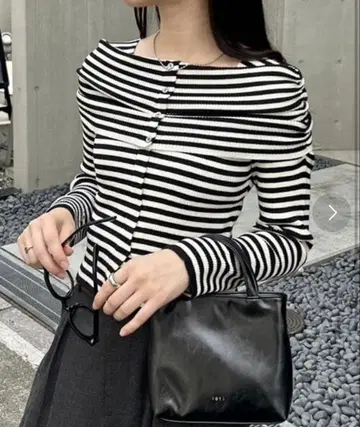 보더 무늬 긴팔 니트 여성용