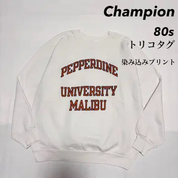 80s Champion 트리코 태그 칼리지 프린트 맨투맨 USA제