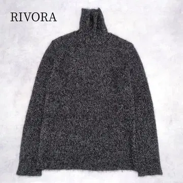 RIVORA 캐시미어 모헤어 실크 하이넥 스웨터 최상급 촉감 일본제