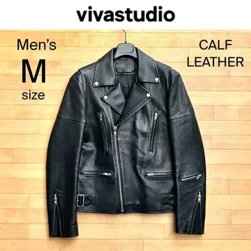 vivastudio 라이더 자켓 M 가죽 자켓 카프 천연 가죽