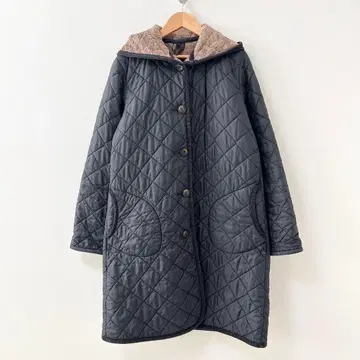 LAVENHAM 라벤햄 퀼팅 코트 네이비 보아 안감 40