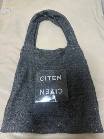 CITEN 그레이 라메 믹스 토트백
