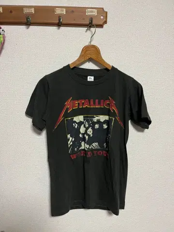 METALLICA 메탈리카 WORLD TOUR 밴딩 티셔츠 블랙