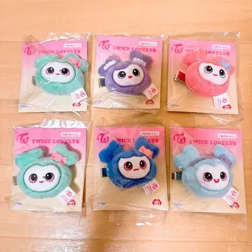 TWICE LOVELYS 봉제 인형 헤어핀 헤어 클립 미사모